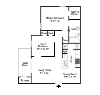 1C Den Renovation 2 floor plan